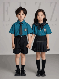襯衫領結款小學生夏季班服襯衫套裝