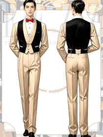 酒店西餐廳傳菜員服務員馬甲工作服
