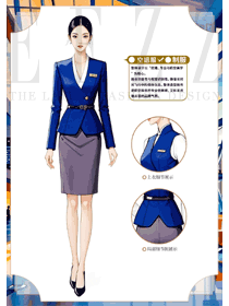 空姐制服職業(yè)套裝女套裙氣質(zhì)女神手繪圖
