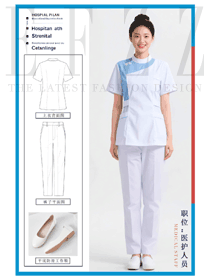 夏季短袖牙科口腔醫生護理工作服定制款