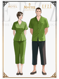 翠影沁心-酒店客房男女服務(wù)制服的自然主義詮釋