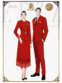 紅之禮贊：度假酒店服務制服的美學打造設計作品