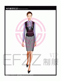 女職業(yè)裝襯衫馬夾設計圖227
