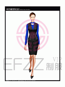女職業(yè)裝襯衫馬夾設(shè)計(jì)圖244