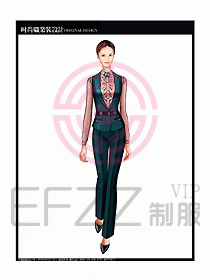 女職業(yè)裝襯衫馬夾設計圖251