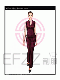 女職業(yè)裝襯衫馬夾設(shè)計(jì)圖255