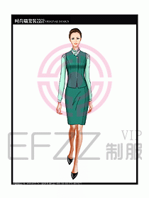 女職業裝襯衫馬夾設計圖264
