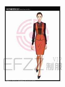 女職業(yè)裝襯衫馬夾設(shè)計圖268