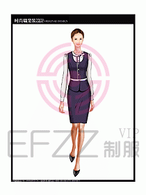 女職業(yè)裝襯衫馬夾設計圖281