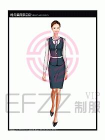 女職業(yè)裝襯衫馬夾設(shè)計(jì)圖280