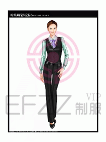 女職業(yè)裝襯衫馬夾設(shè)計(jì)圖285
