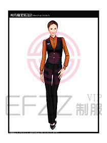女職業(yè)裝襯衫馬夾設(shè)計圖290