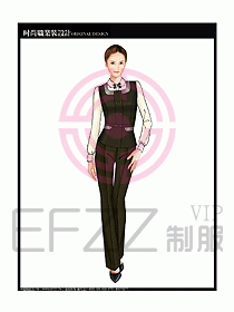 女職業裝襯衫馬夾設計圖299