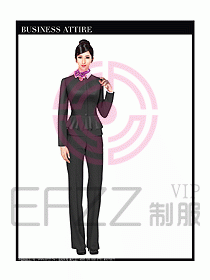 空姐職業(yè)服裝設(shè)計(jì)效果圖444