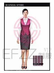 女職業(yè)裝時尚馬夾設(shè)計317