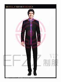 酒店中餐服務(wù)員制服設(shè)計圖1326