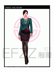 專賣店營業員服裝設計圖1027