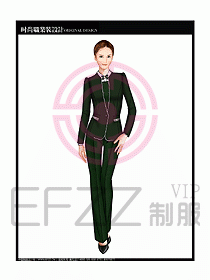 專賣店營業(yè)員服裝設計圖1168