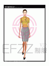 女職業(yè)裝短袖襯衫設計圖192