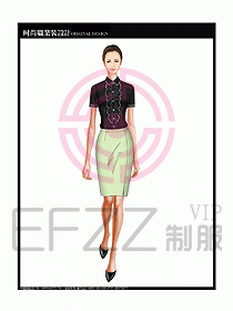 女職業(yè)裝短袖襯衫設(shè)計圖198