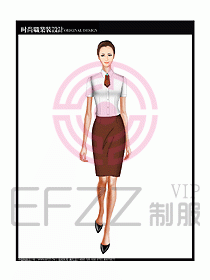 女職業裝短袖襯衫設計圖201
