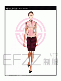 女職業(yè)裝短袖襯衫設(shè)計圖215