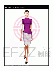 女職業(yè)裝短袖襯衫設計圖226
