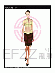 女職業(yè)裝短袖襯衫設(shè)計圖231