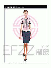 女職業(yè)裝短袖襯衫設(shè)計(jì)圖229