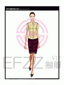 女職業(yè)裝短袖襯衫設計圖232