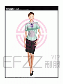 女職業(yè)裝短袖襯衫設(shè)計圖234