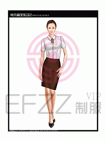 女職業(yè)裝短袖襯衫設(shè)計(jì)圖236