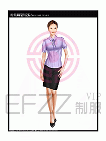 女職業裝短袖襯衫設計圖233