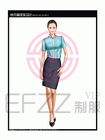 女職業裝短袖襯衫設計圖242