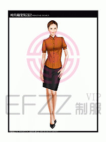 女職業(yè)裝短袖襯衫設(shè)計(jì)圖239