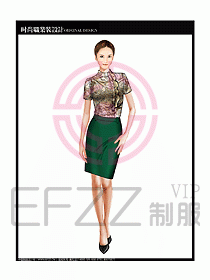 女職業(yè)裝短袖襯衫設(shè)計(jì)圖258