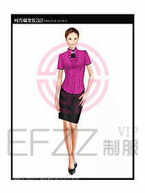 女職業(yè)裝短袖襯衫設(shè)計(jì)圖256
