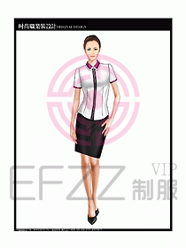 女職業裝短袖襯衫設計圖260