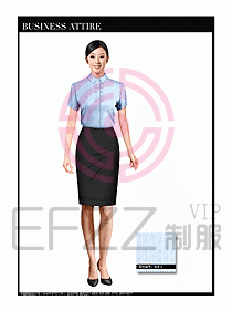 女職業裝短袖襯衫設計圖275