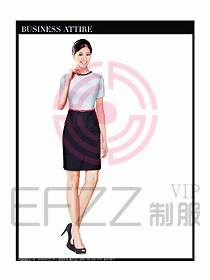 女職業裝短袖襯衫設計圖293