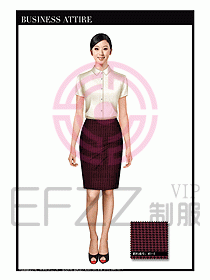 女職業(yè)裝短袖襯衫設(shè)計圖301