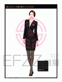 酒店大堂服務員制服設計圖714