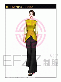 酒店制服西餐咨客服裝設(shè)計(jì)402