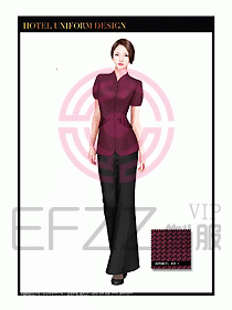 酒店服裝中餐服務(wù)員制服設(shè)計(jì)1396