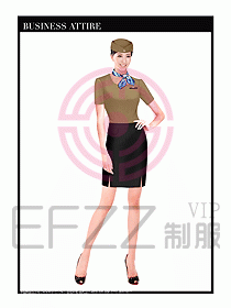 職業(yè)空姐裝制服設計圖536