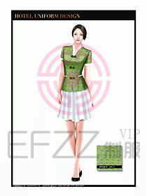 餐飲服務(wù)員茶藝師制服設(shè)計1447