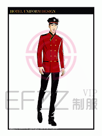 酒店門(mén)童保安行李生制服設(shè)計(jì)954