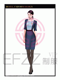 酒店大堂服務員制服設計749