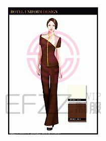 酒店中餐服務(wù)員制服設(shè)計(jì)1545