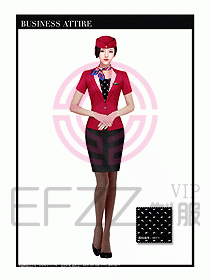 職業(yè)裝空姐服制服設(shè)計圖682